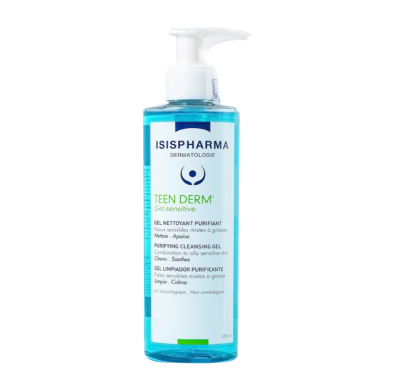Gel Rửa Mặt Giảm Nhờn, Mụn Cho Da Nhạy Cảm Isis Pharma Teen Derm Gel Sensitive 250ml - Us Home