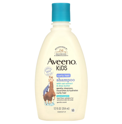 Dầu gội trẻ em cho tóc xoăn Aveeno Curly Hair Shampoo with Oat Extract & Shea Butter 354ml - Us Home