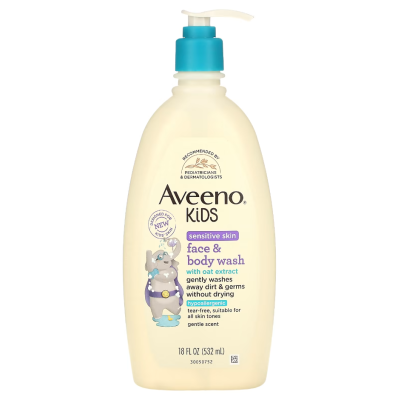 Sữa tắm yến mạch cho trẻ em Aveeno Face & Body Wash with Oat Extract 532ml - Us Home