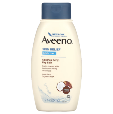 Sữa tắm làm dịu da chiết xuất từ dừa Aveeno, Skin Relief Body Wash 354ml - Us Home
