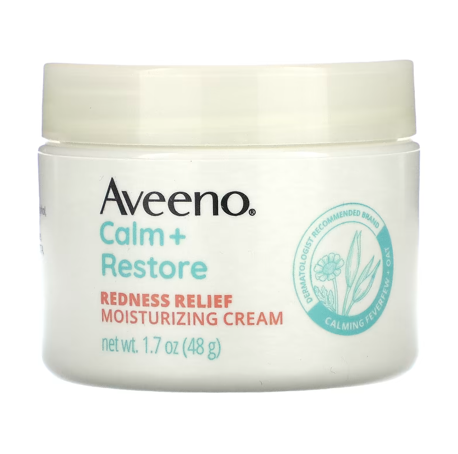 Kem dưỡng ẩm giảm mẩn đỏ cho da nhạy cảm Aveeno, Calm + Restore, Redness Relief Moisturizing Cream 48g