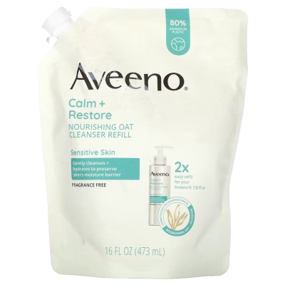 Sữa rửa mặt yến mạch Aveeno, Calm + Restore, Nourishing Oat Cleanser 473ml - Us Home