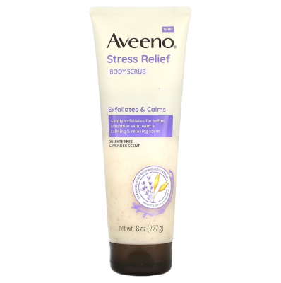 Tẩy tế bào chết toàn thân Aveeno, Stress Relief Body Scrub, Lavender 227g - Us Home